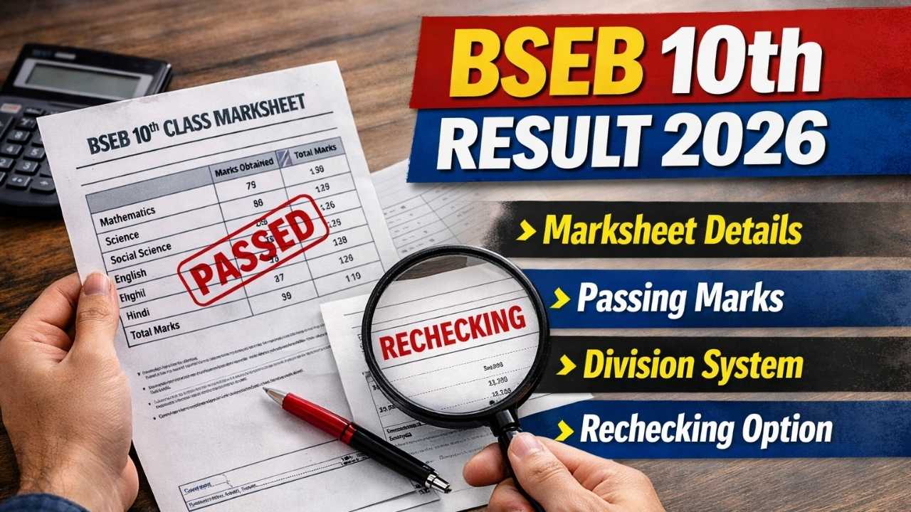 BSEB 10th Result 2026: Marksheet, Passing Mark, Division System, Rechecking Option 