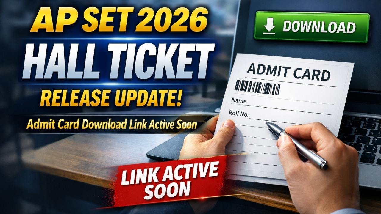 AP SET 2026 Hall Ticket Release Update, Admit Card Download Link Active Soon 