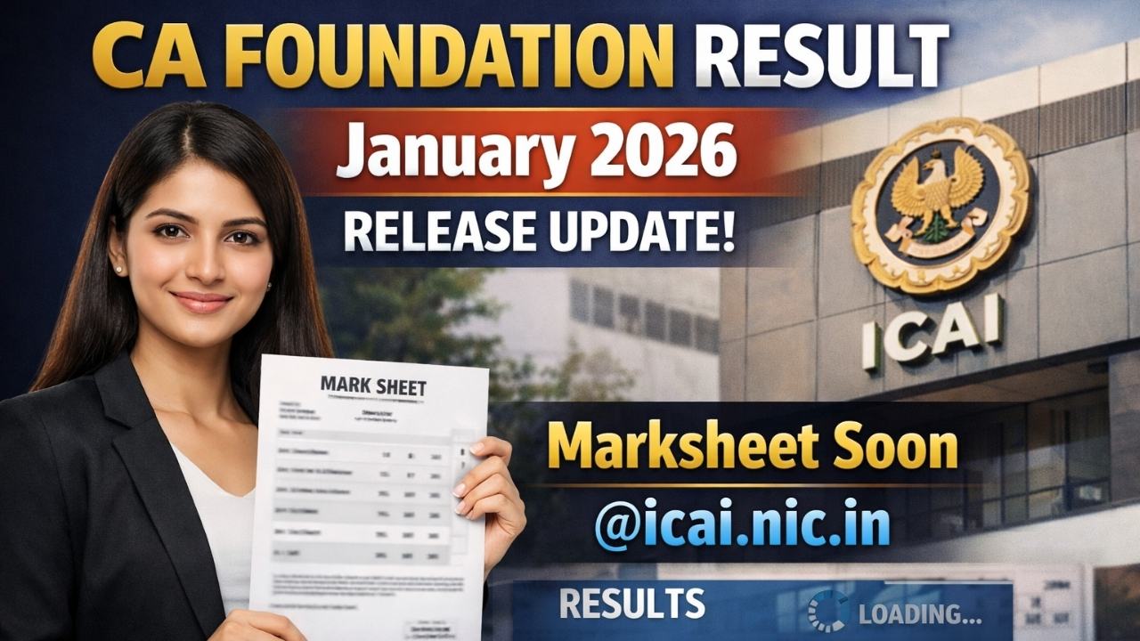 CA Foundation Result January 2026 Release Update: Marksheet Soon @icai.nic.in