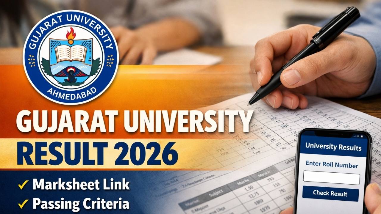 Gujarat University Result 2026, Marksheet Link, Passing Criteria, and Mentioned Details