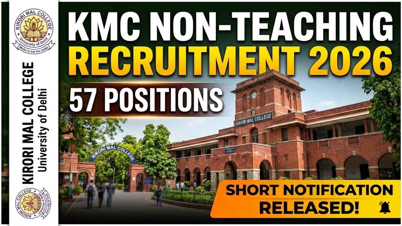 KMC Non-Teaching Recruitment 2026 for 57 Positions, Short Notification Released!