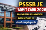 PSSSB JE Admit Card 2026 for Written Examination, Release Soon @sssb.punjab.gov.in