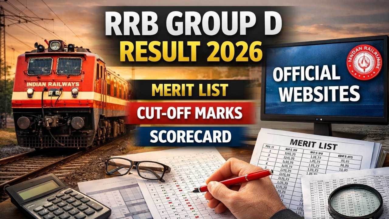 RRB Group D Result 2026: Merit List, Cut-off Marks, Scorecard, Official Websites