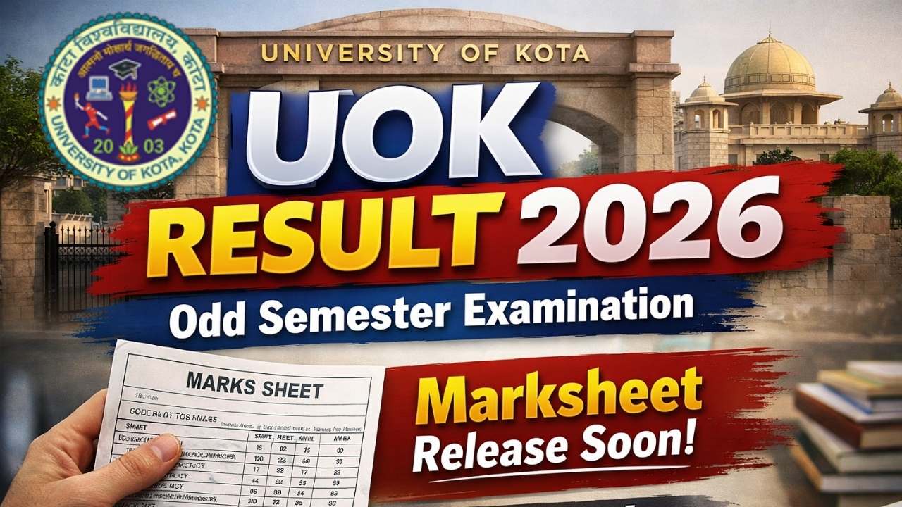 UOK Result 2026 for Odd Semester Examination, Marksheet Release Soon @uok.ac.in