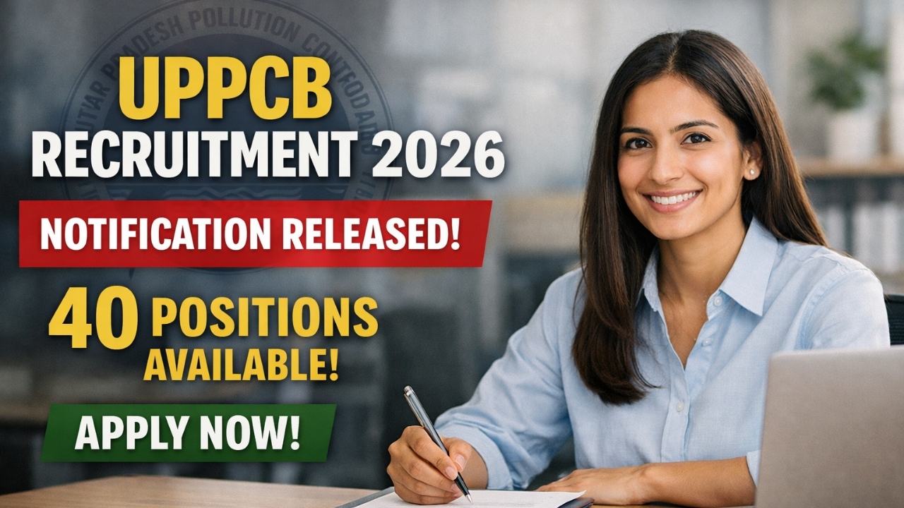 UPPCB Recruitment 2026 Notification Released For 40 Positions, Apply Now!