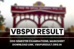 VBSPU Result 2026 for Odd Semester Examinations, Marksheet Download Link, vbspuresult.org.in