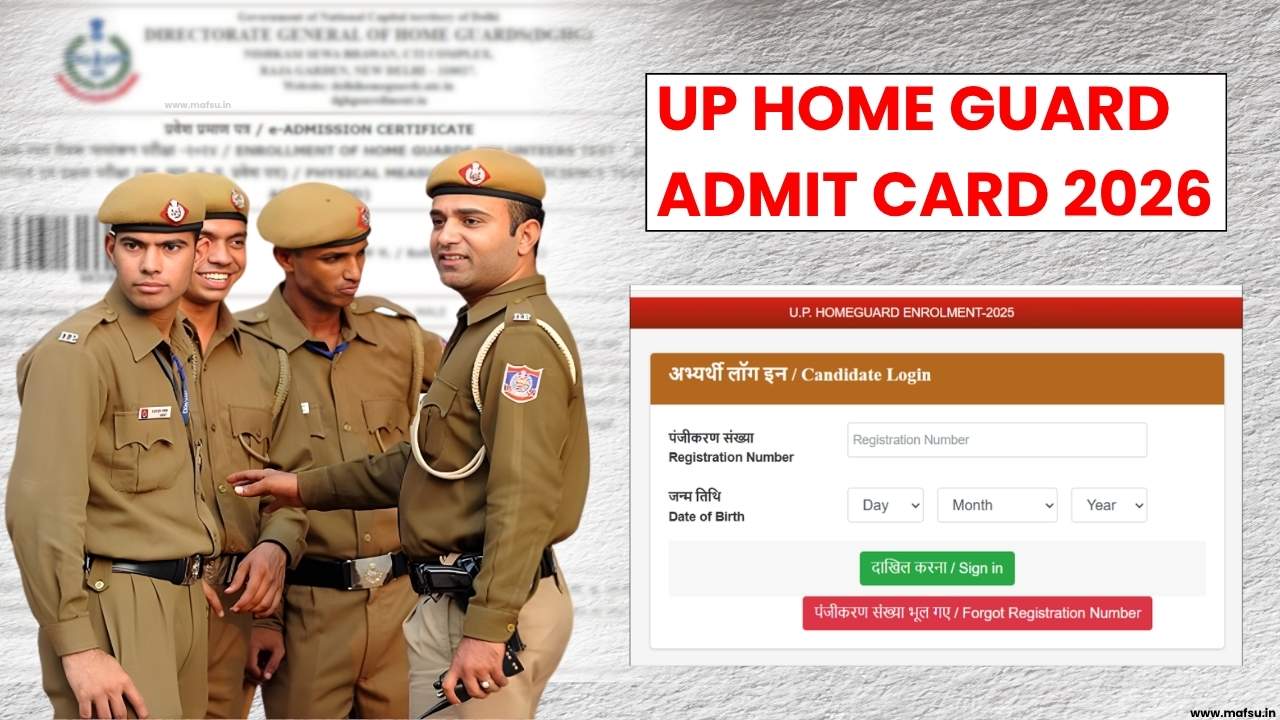 UP Home Guard Admit Card 2026 for Written Examination: Available from 22, 23 & 24 March